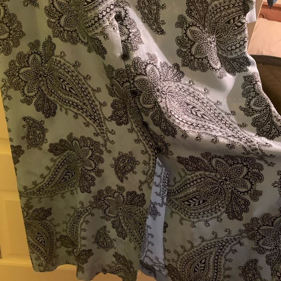 Sandro Blue Paisley Silk dress - Picture 4 of 7